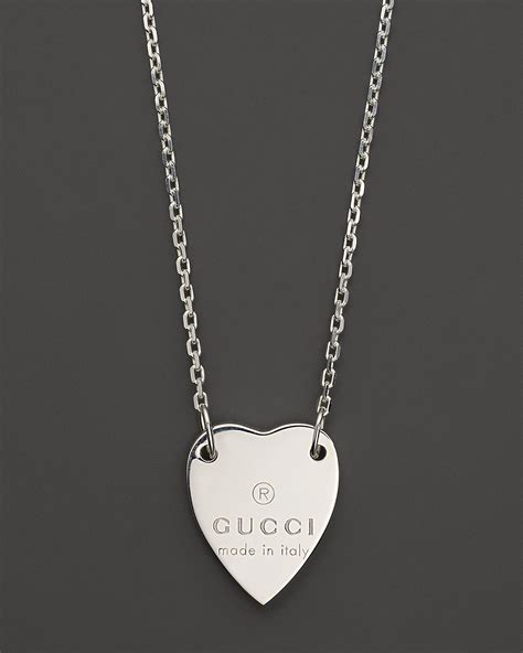 gucci trademark necklace|gucci engraved heart necklace.